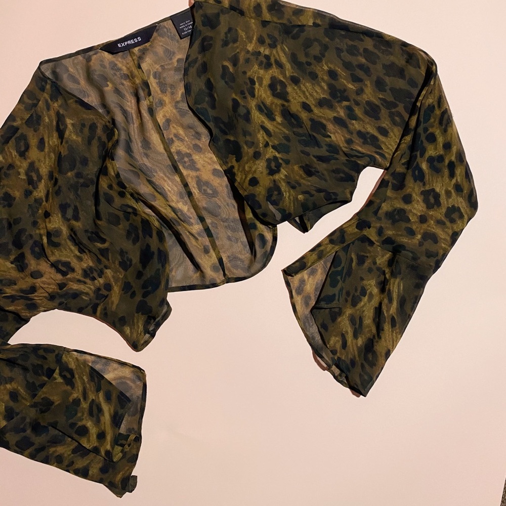 Leopard Cover-Up/Shrug - 100% Silk - Chiffon Style